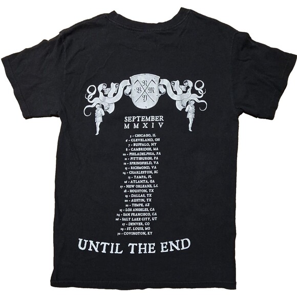Black Anvil Band Shirt Black S Retro 2014 MMXIV Tour Until The End Double Sided - Picture 2 of 8